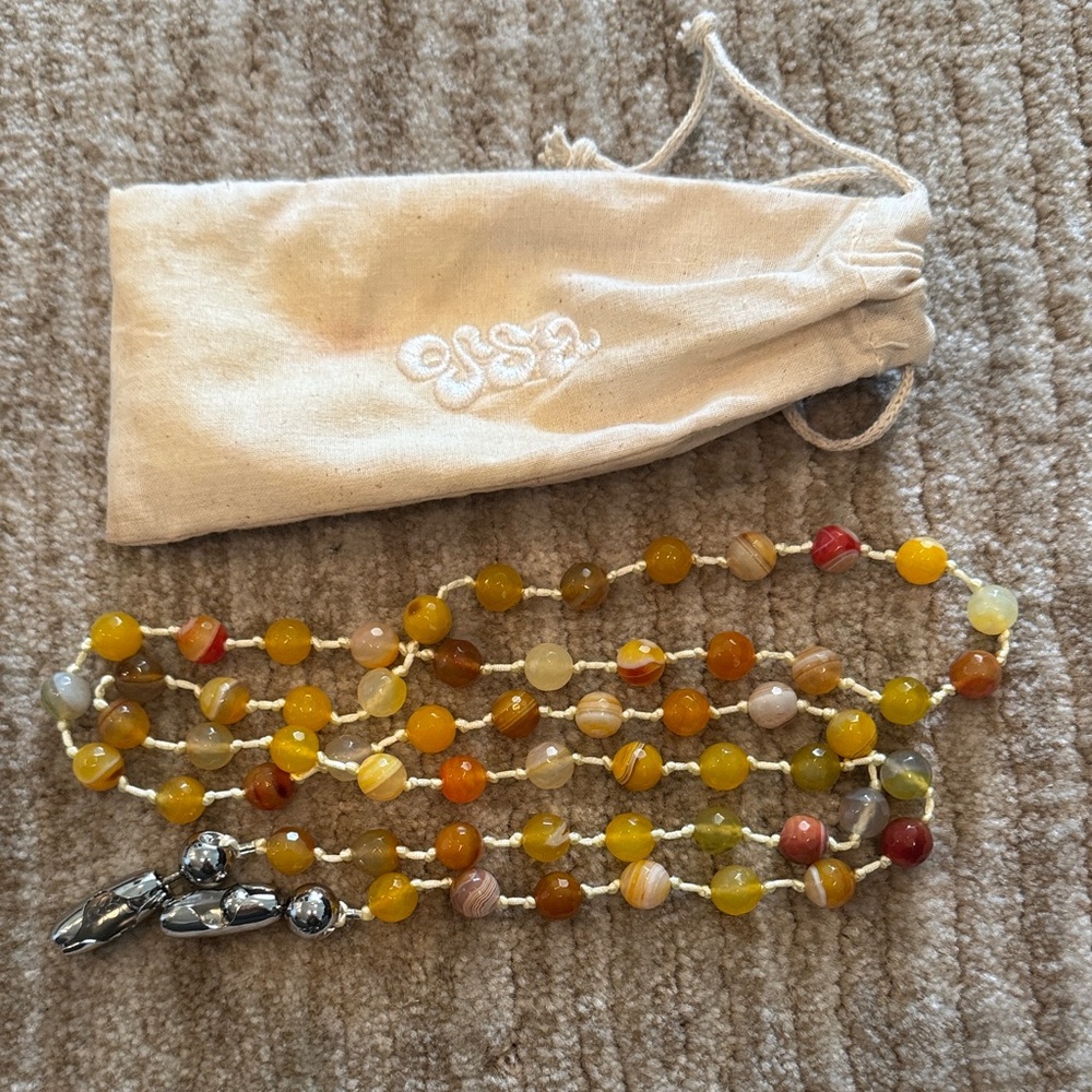 OSSA NEW YORK Colorful Beaded phone chain
